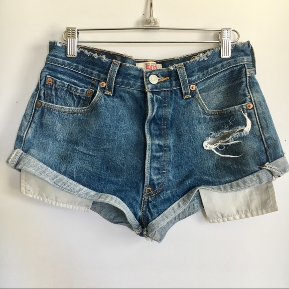 cutting levis into shorts